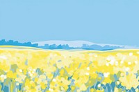 Rapeseed field landscape grassland outdoors. AI generated Image by rawpixel.