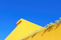 Rapeseed field sky outdoors nature. AI generated Image by rawpixel.