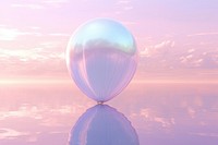 Reflective balloon outdoors tranquility reflection.