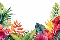 Tropical colorful leaves border backgrounds outdoors pattern.