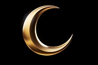 A crescent moon eclipse night gold.