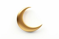 A crescent moon nature gold white background.
