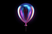 3D render of a neon balloon icon lighting night transportation.