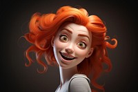 Human female cartoon portrait photography. AI generated Image by rawpixel.