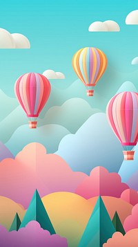  Balloons backgrounds aircraft vehicle. AI generated Image by rawpixel.