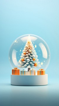  Christmas decorations lighting tree snow. AI generated Image by rawpixel.