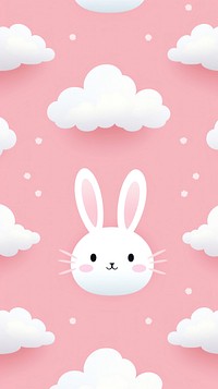  Bunny backgrounds pattern nature. AI generated Image by rawpixel.