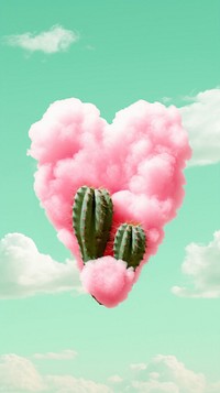 Cactus cloud plant heart.