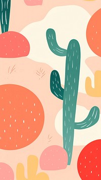 Cactus pattern backgrounds drawing.