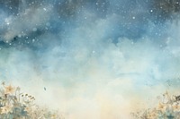 Starry sky with firefly watercolour border backgrounds outdoors nature.