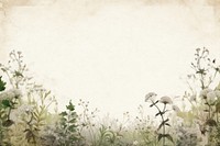 Taipe style watercolour border herbs backgrounds outdoors.