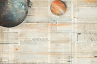 Solar system science border space backgrounds newspaper.