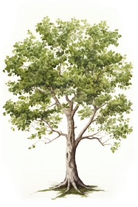 Botanical illustration of a tree plant outdoors sycamore.