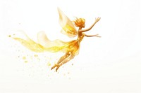  Fairy yellow flying creativity. AI generated Image by rawpixel.