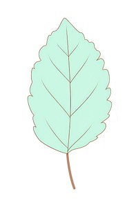 Tree leaf cartoon plant line.