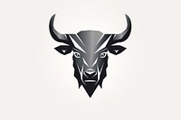 Modern bull vector logo buffalo animal mammal.