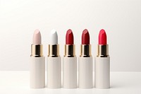 Lipstick white set box cosmetics white background variation.