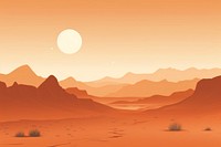  Desert landscape outdoors nature moon. AI generated Image by rawpixel.