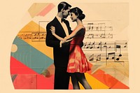 Collage Retro dreamy tango collage adult art.