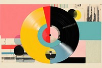 Collage Retro dreamy vinyl records art collage creativity.