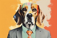 Collage Retro dreamy of dog business animal mammal beagle.