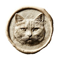 Seal Wax Stamp cat illustration animal mammal craft.