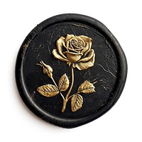 Seal Wax Stamp of a rose jewelry flower plant.