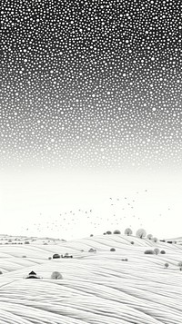 Illustration of a snowing landscape outdoors nature.