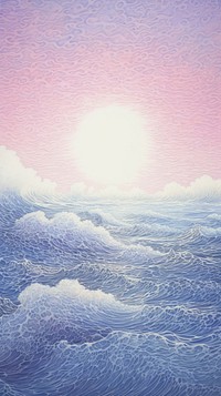Illustration of a sea outdoors painting nature.