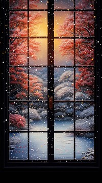 Illustration of a window festive art architecture transparent.