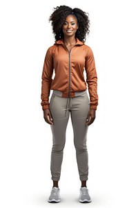 Apparel woman sports outfit african.