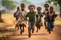 African kids child happy togetherness.
