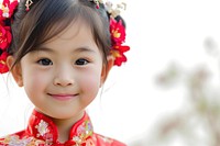 Little China girl fashion child happy.