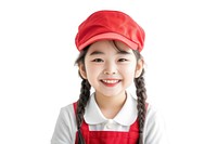 Little Korea girl cashier player Costume smile happy hairstyle.