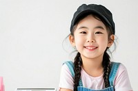 Little Korea girl cashier player Costume child happiness innocence.