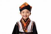 Mongolia kid cashier Costume costume smile happy.