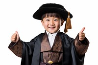 Mongolia kid lawyer Costume graduation costume student.