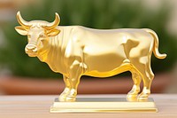 Charging Bull Sculpture livestock sculpture cattle. AI generated Image by rawpixel.