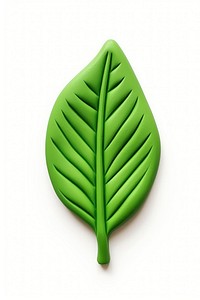Plasticine of a leaf plant white background accessories.
