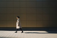 Japanese asian woman walking footwear adult city.
