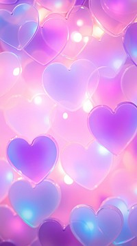  Heart bokeh background purple backgrounds pink. AI generated Image by rawpixel.