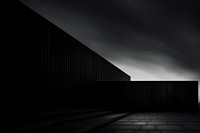 Dark background architecture monochrome building.