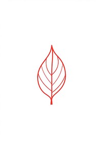 A red tree leaf plant line logo.