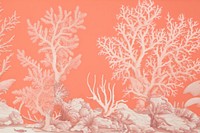 Toile wallpaper Coral pattern nature sea.