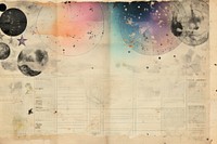 Astrology border backgrounds space paper.