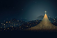 Gold christmas tree light dots astronomy outdoors nature. AI generated Image by rawpixel.