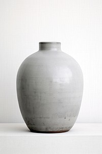 Grey vase porcelain pottery white. AI generated Image by rawpixel.