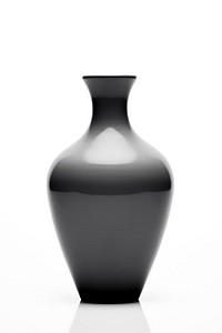 Grey vase monochrome pottery bottle. AI generated Image by rawpixel.