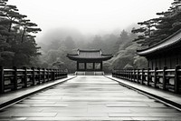 Temple Tranquility architecture tranquility monochrome.