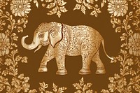 Toile wallpaper Calf elephant wildlife pattern animal.